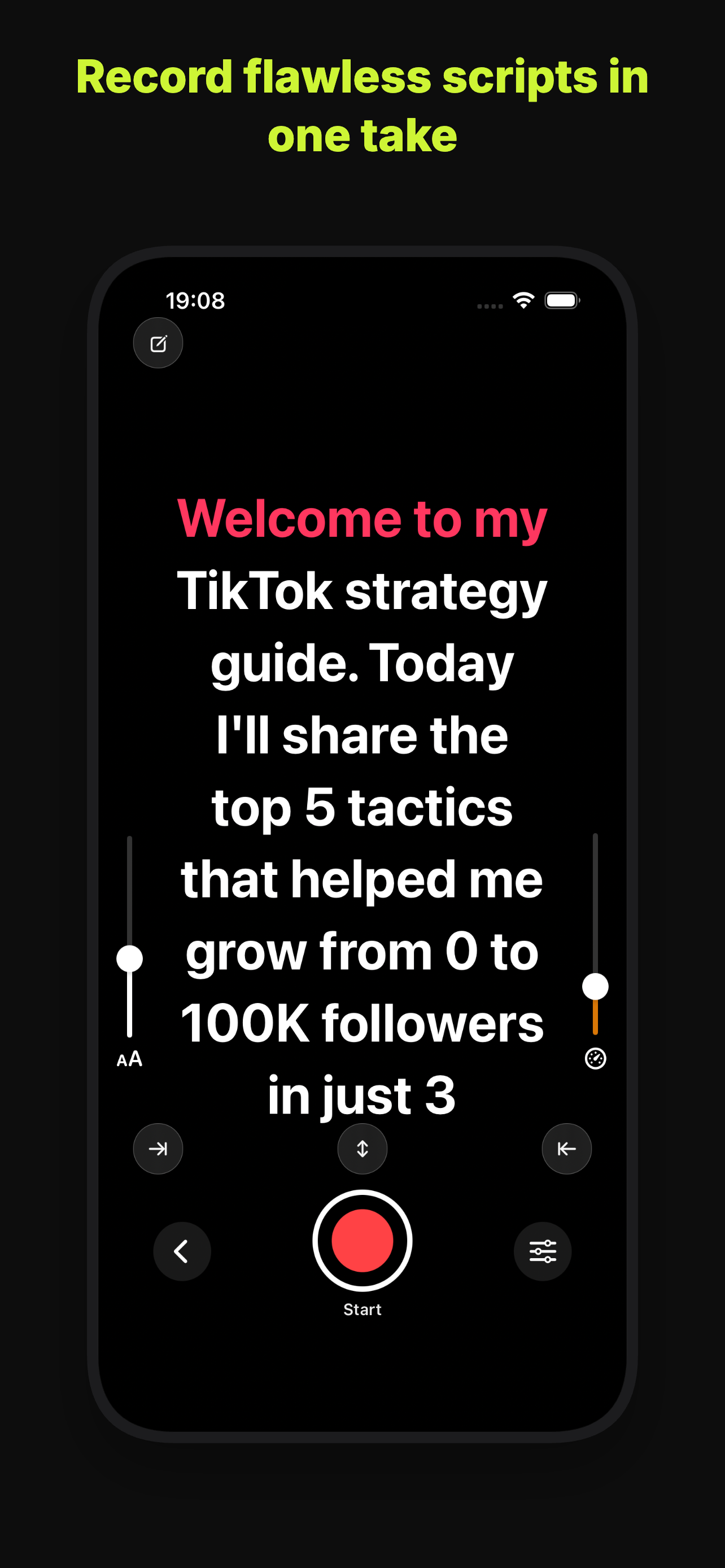 Viral Prompter iOS App Screenshot