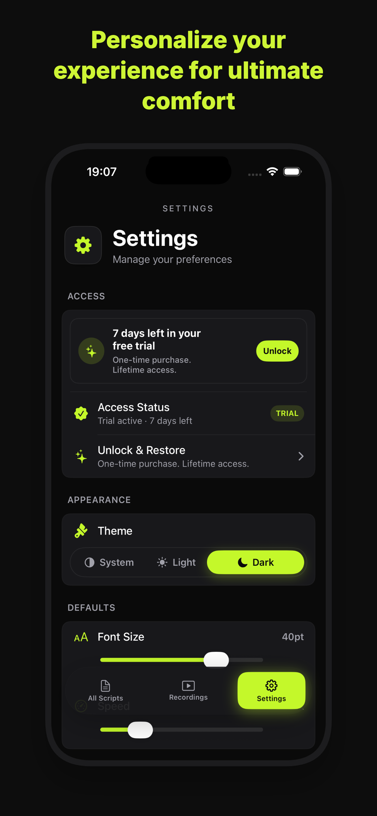Viral Prompter iOS App Screenshot